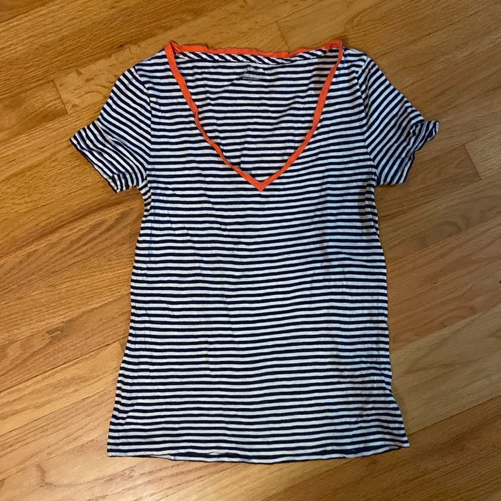 Navy striped J Crew t-shirt